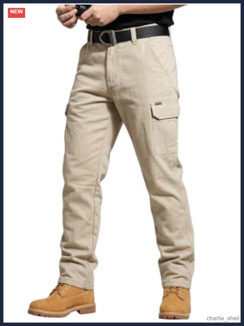 Fleece Lined Cargo Work Pants Straight Leg Winter Workwear
